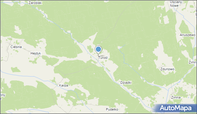 mapa Leśniczówka Leśny Fort, Leśniczówka Leśny Fort na mapie Targeo